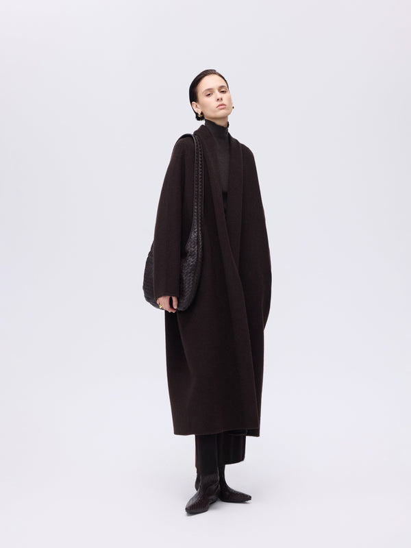 Refined Wool Belted Coat